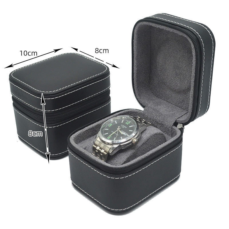 Zipper Organizer Black Mechanical Watch Box