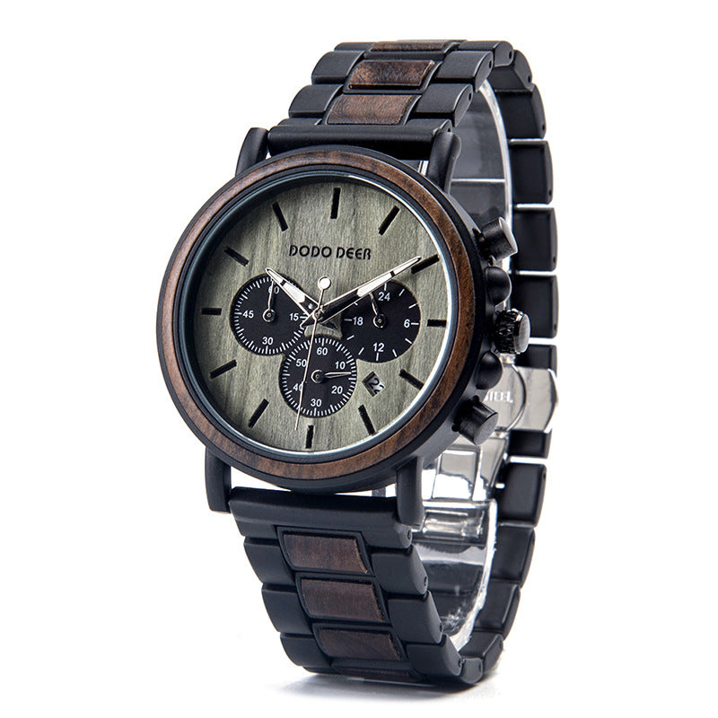 DODO DEER Amazon Explosion Wood Watch Men's Multifunctional Watch Laser Custom Cross-border Hot Sale