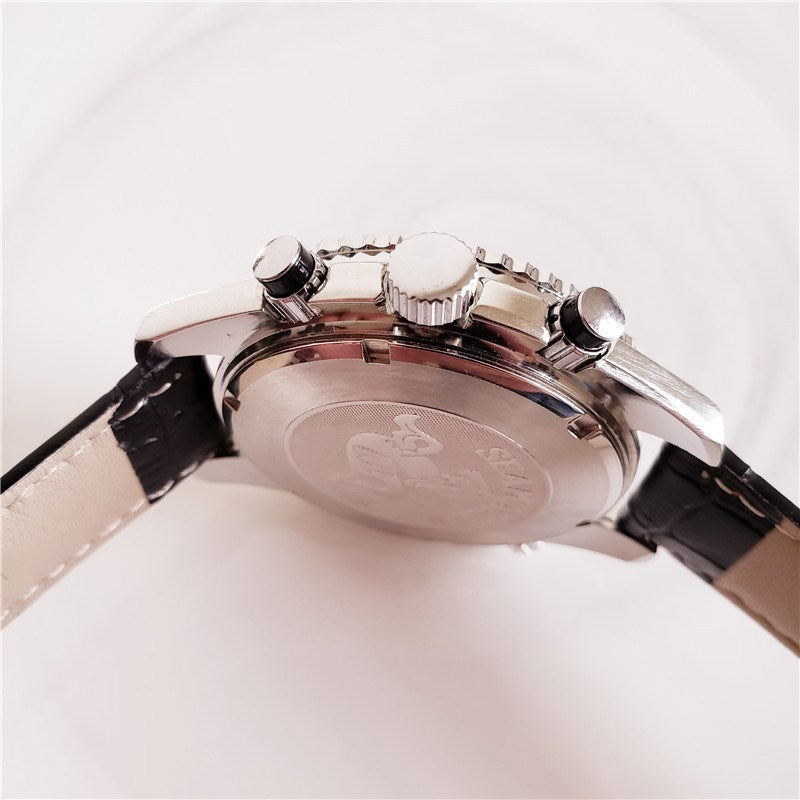 Full-featured black casual watch