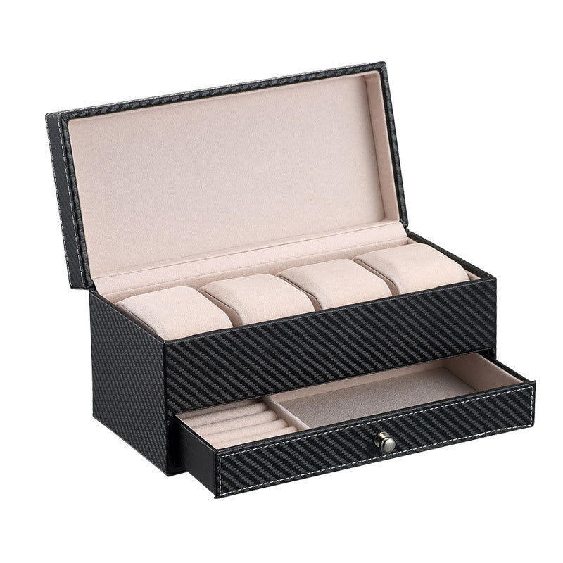 Leather 4-seater watch storage box