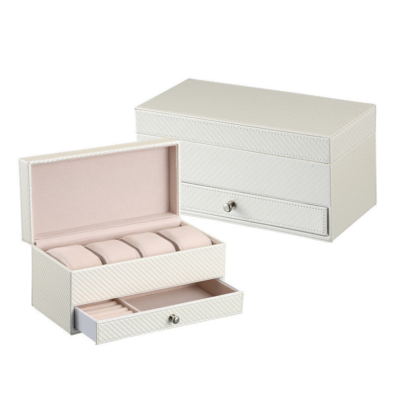 Leather 4-seater watch storage box