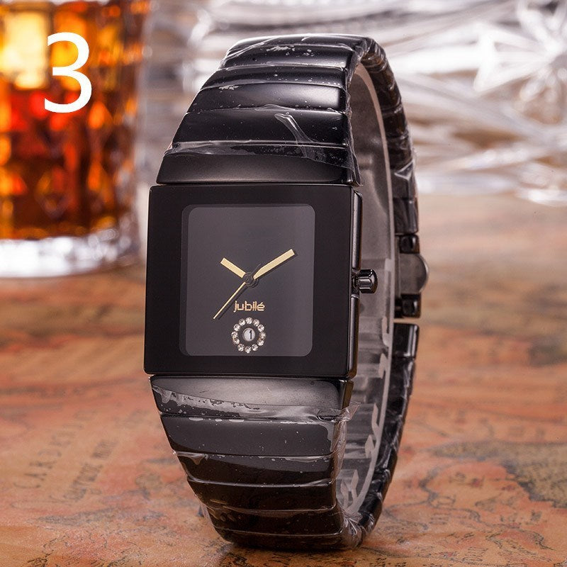 Men's ceramic quartz watch