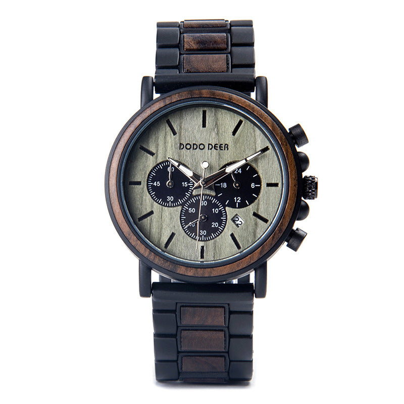 DODO DEER Amazon Explosion Wood Watch Men's Multifunctional Watch Laser Custom Cross-border Hot Sale