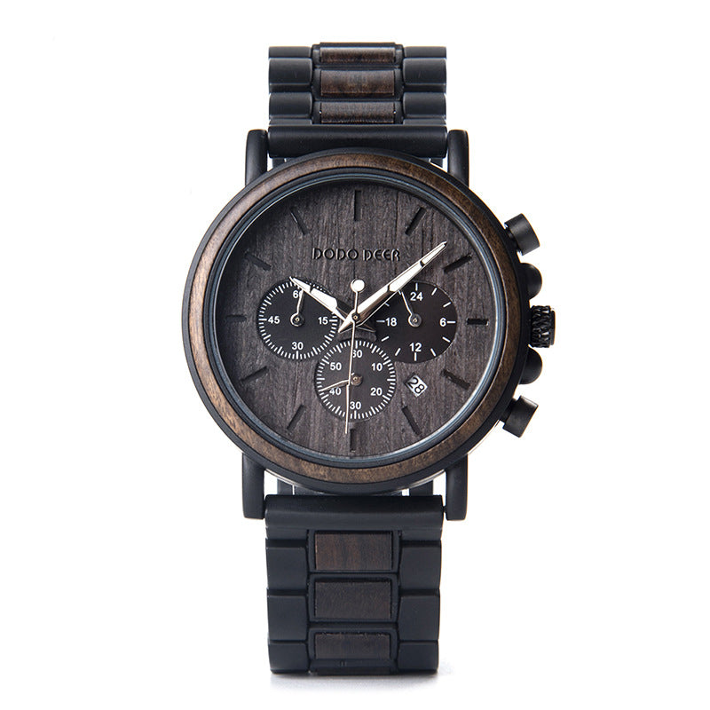DODO DEER Amazon Explosion Wood Watch Men's Multifunctional Watch Laser Custom Cross-border Hot Sale