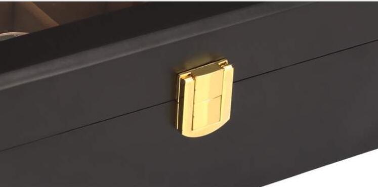 Black matte 6 grid watch box