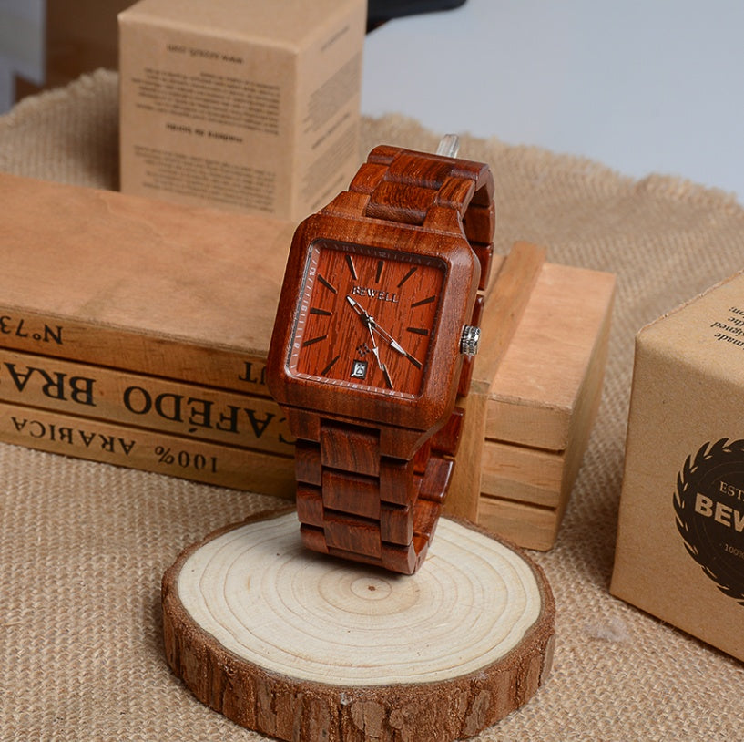 Watch men's quartz watch custom European and American fashion jewelry bamboo tabl