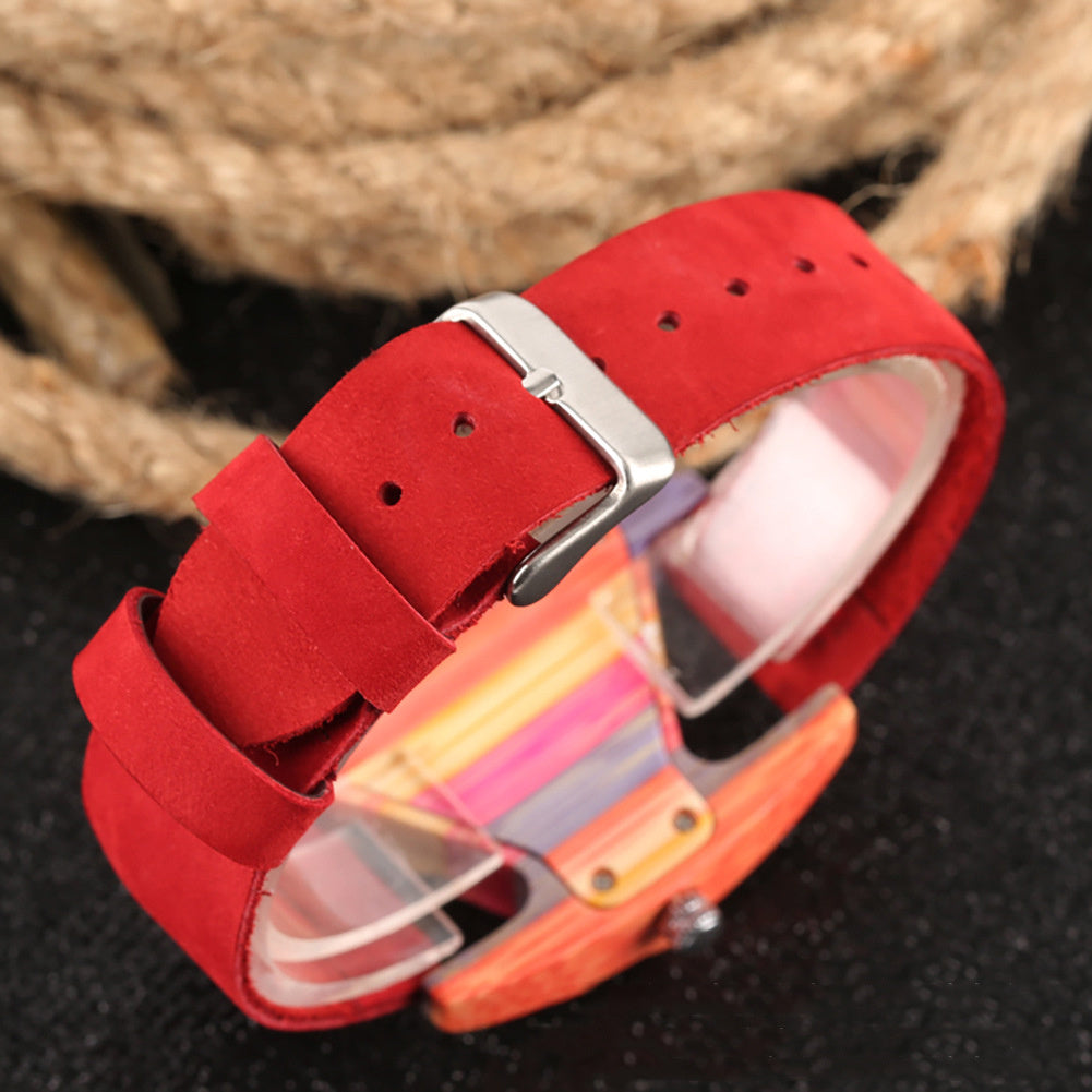 Orologio da uomo, orologio da donna, orologio da bambino a forma di pesce volante in bambù colorato