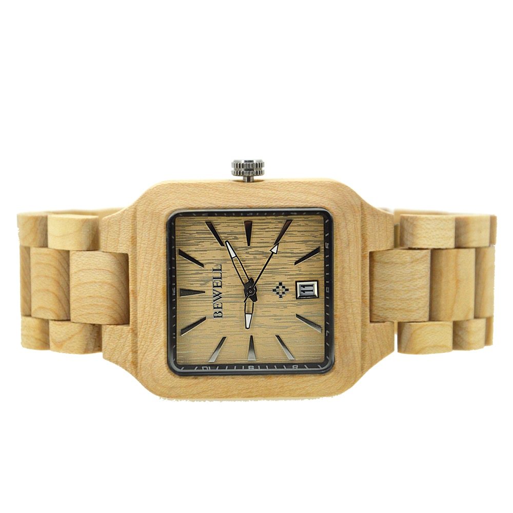 Watch men's quartz watch custom European and American fashion jewelry bamboo tabl