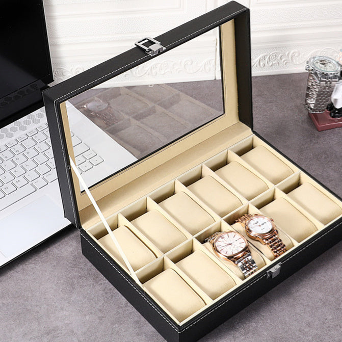 Simple And Creative Leather Watch Storage Box