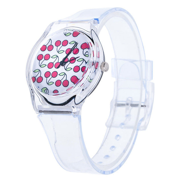 Plastic Transparent PVC Watch Small Watch Ladies