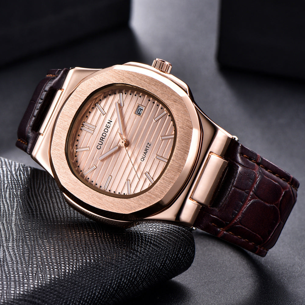 Watch Men's Belt Calendar Quartz Watch