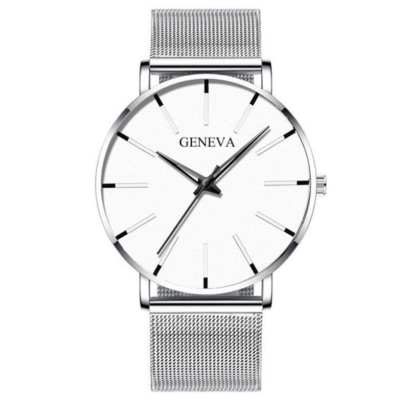 Fashion Men's Quartz Watch Mesh Strap Simple Casual Watch Wholesale Business Watch