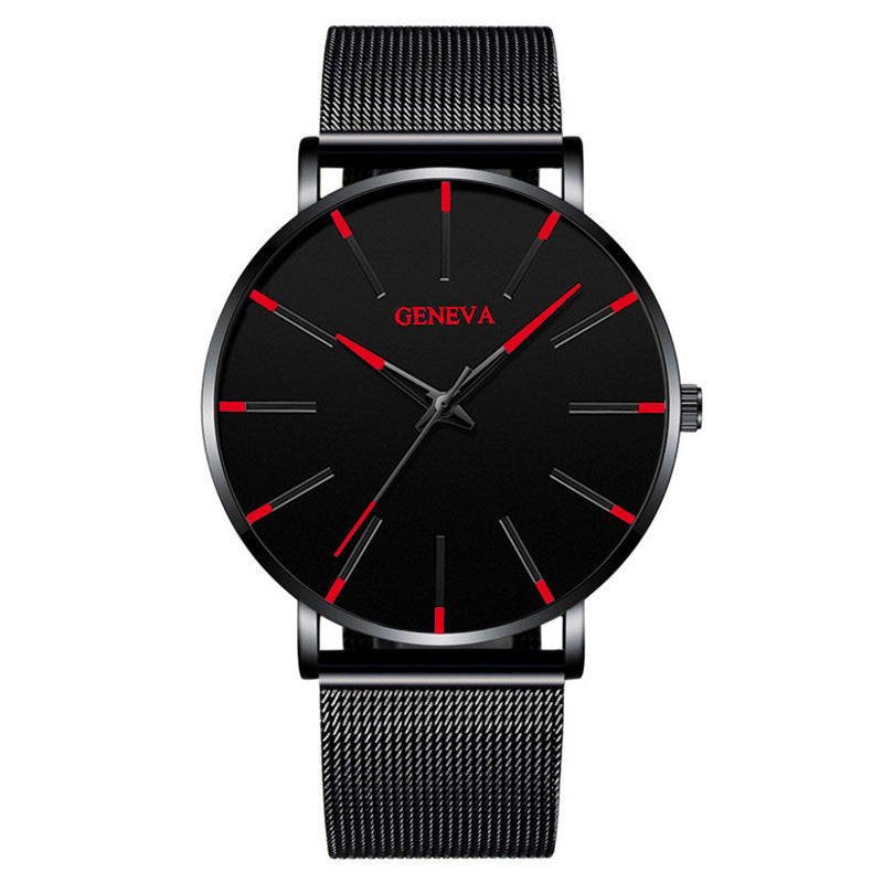 Fashion Men's Quartz Watch Mesh Strap Simple Casual Watch Wholesale Business Watch