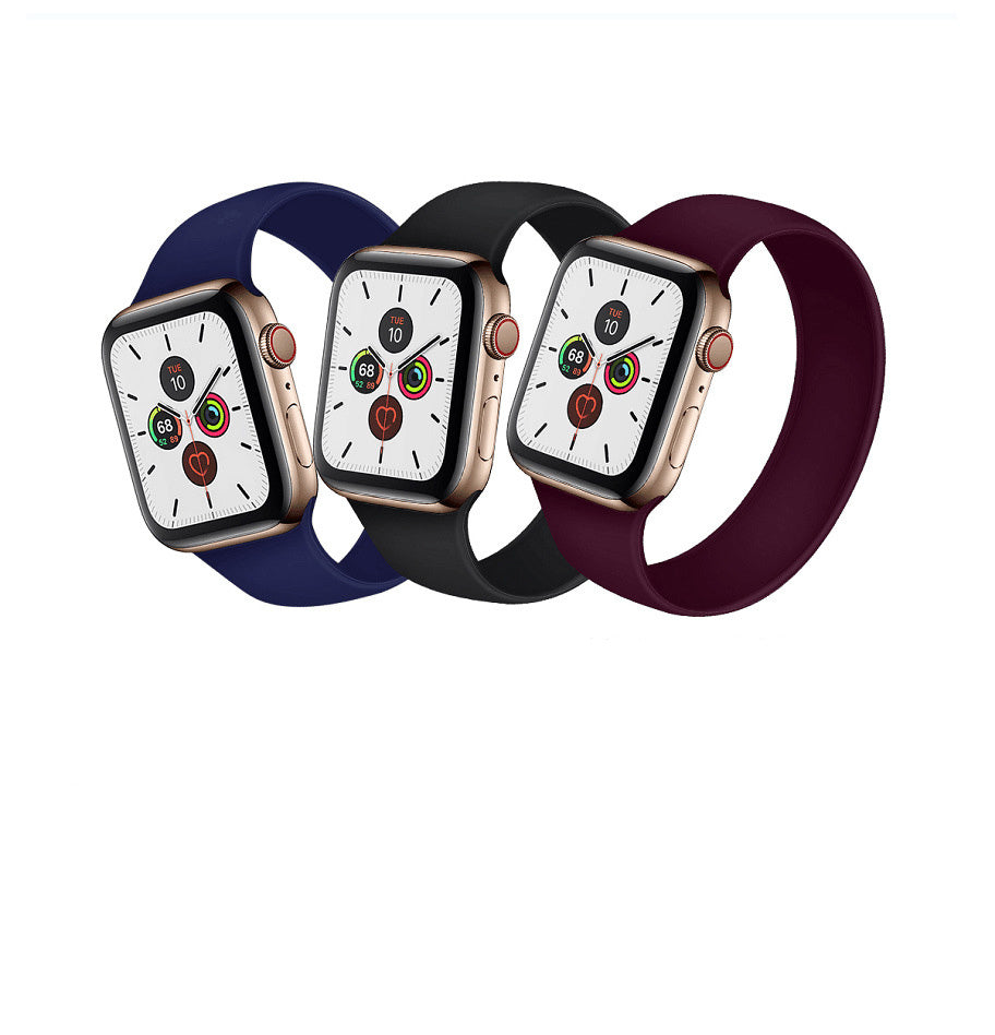 Sport Loop Band For Apple Watch Series 6 SE 44mm 40mm Silicone Strap For Apple Watch