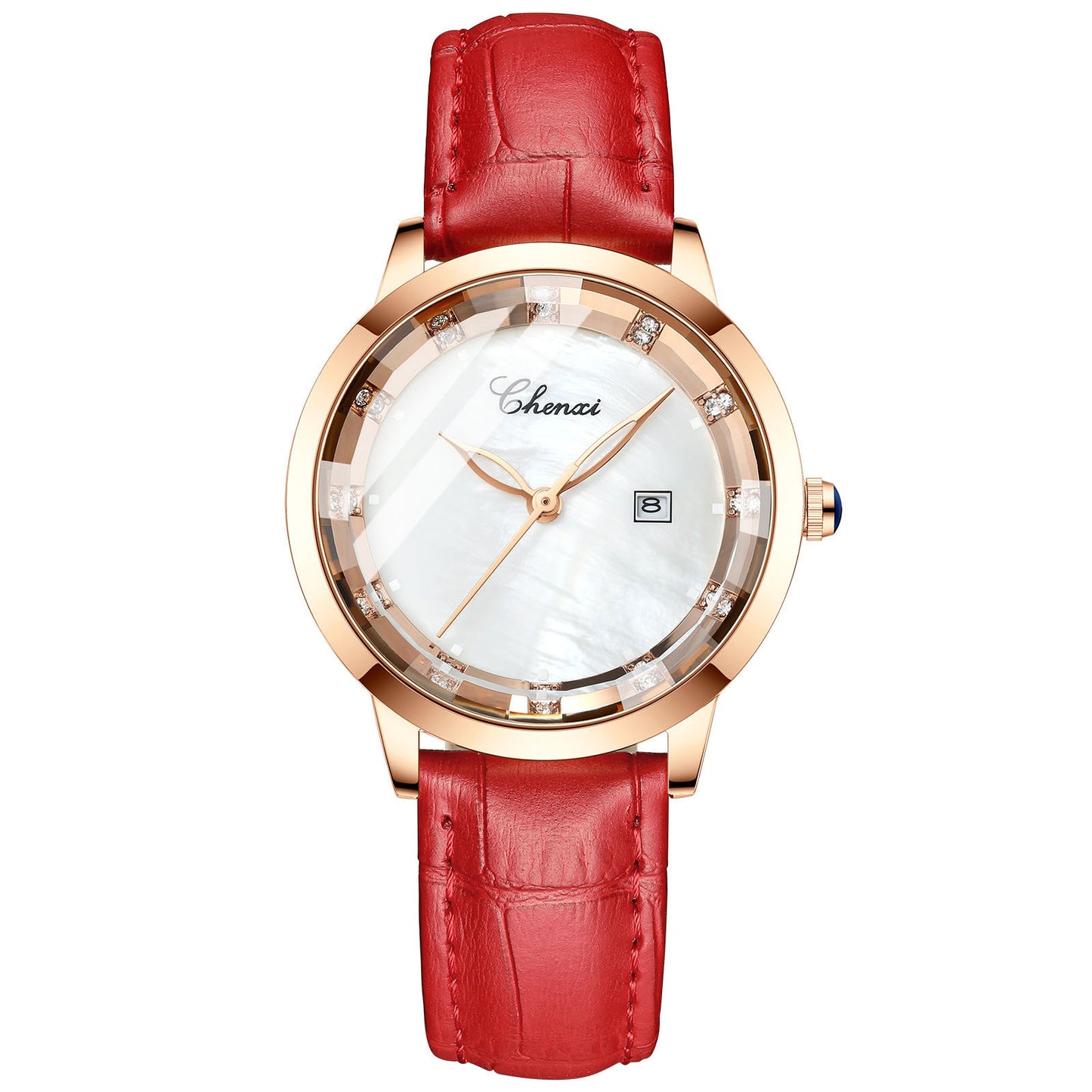 Leather Waterproof Diamond Watch Ladies Watch