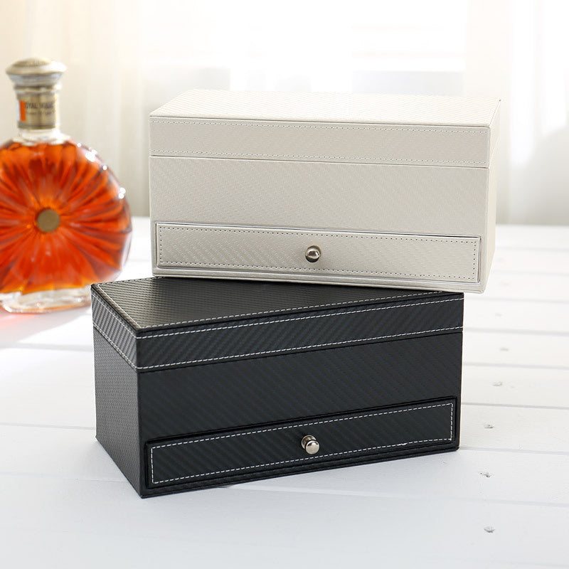 Leather 4-seater watch storage box