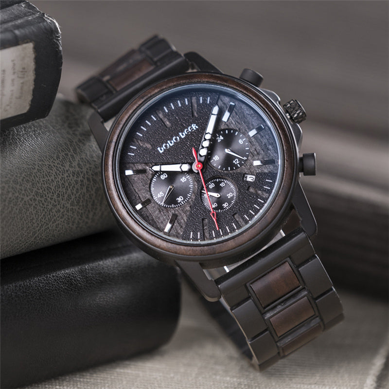 Wooden wrist watch