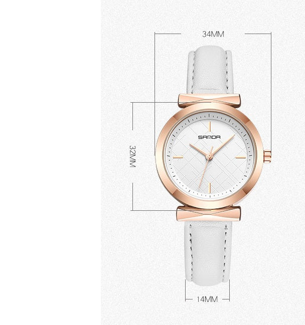 Girls watch Korean version of the retro trend scale waterproof quartz watch