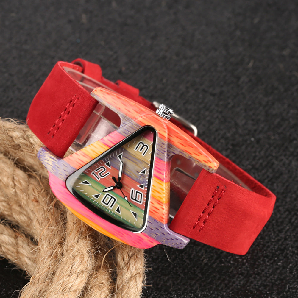 Orologio da uomo, orologio da donna, orologio da bambino a forma di pesce volante in bambù colorato