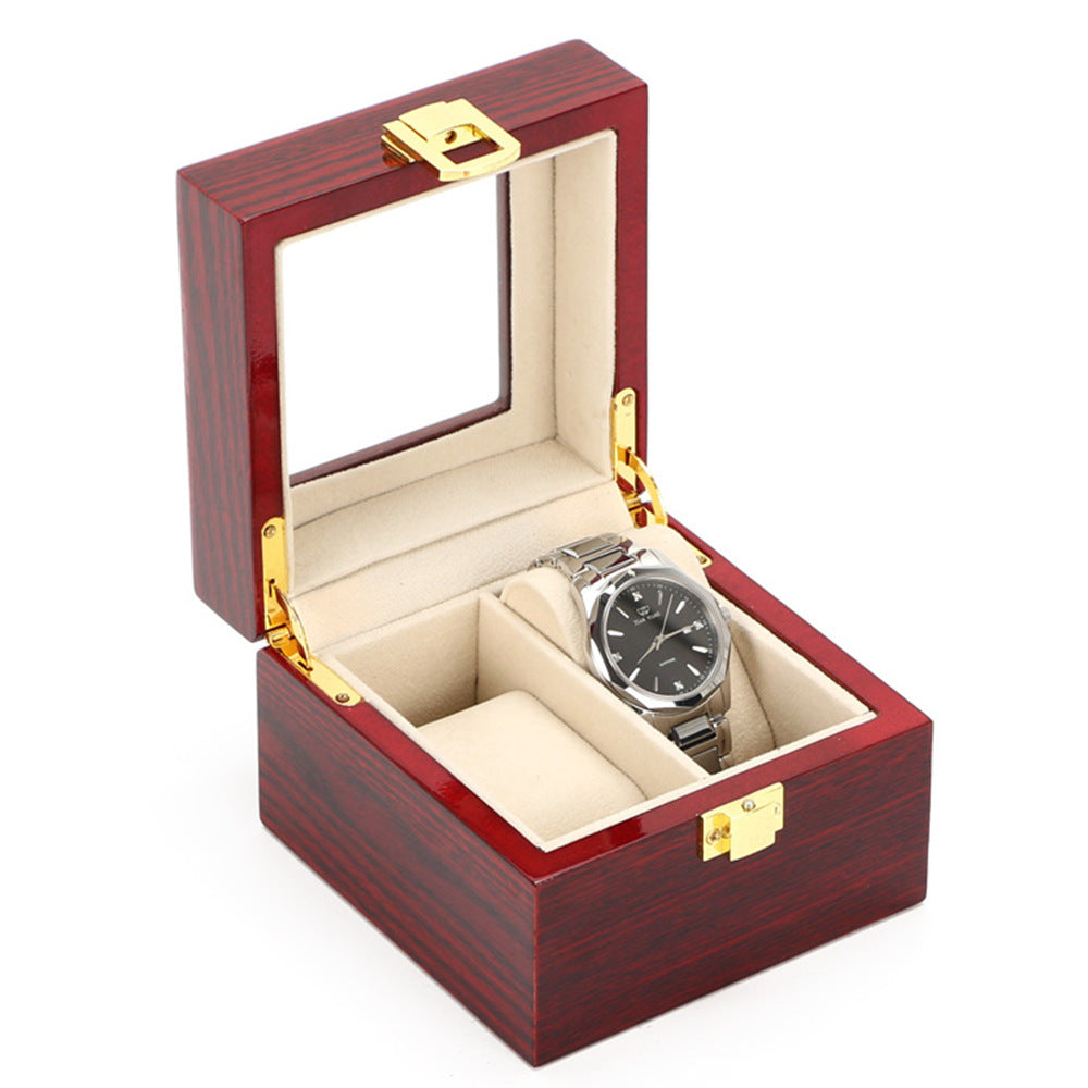 Wooden glass sunroof watch box