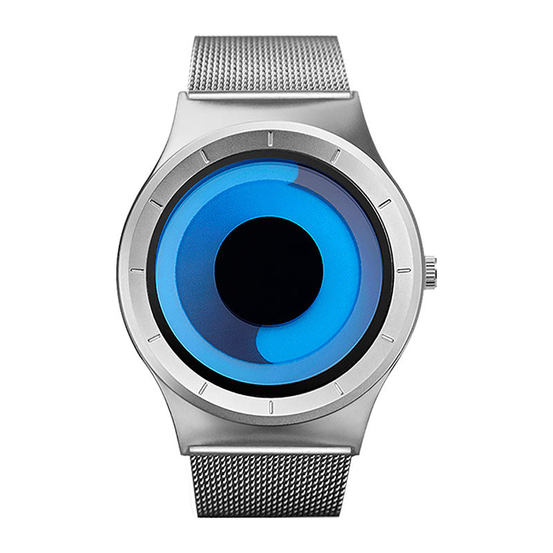 Sinobi couple watch trend contrast color creative needle-free vortex concept watch quartz watch men's cross-border 9659