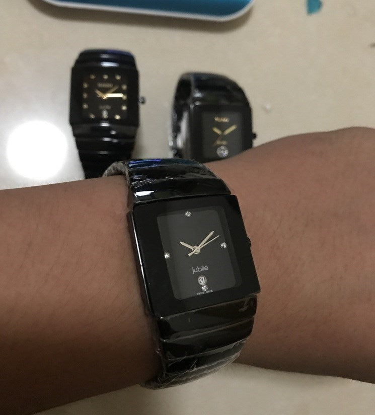 Men's ceramic quartz watch