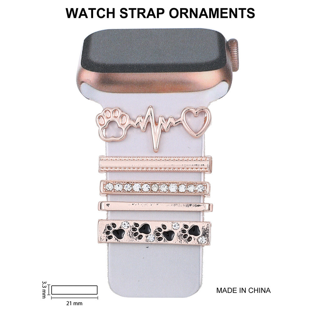 Letter Hand Silicone Watch Decorative Ring
