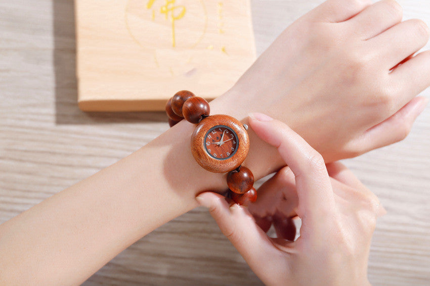 Orologio da polso donna antico e casual in legno, Orologio da polso uomo antico e casual in legno,