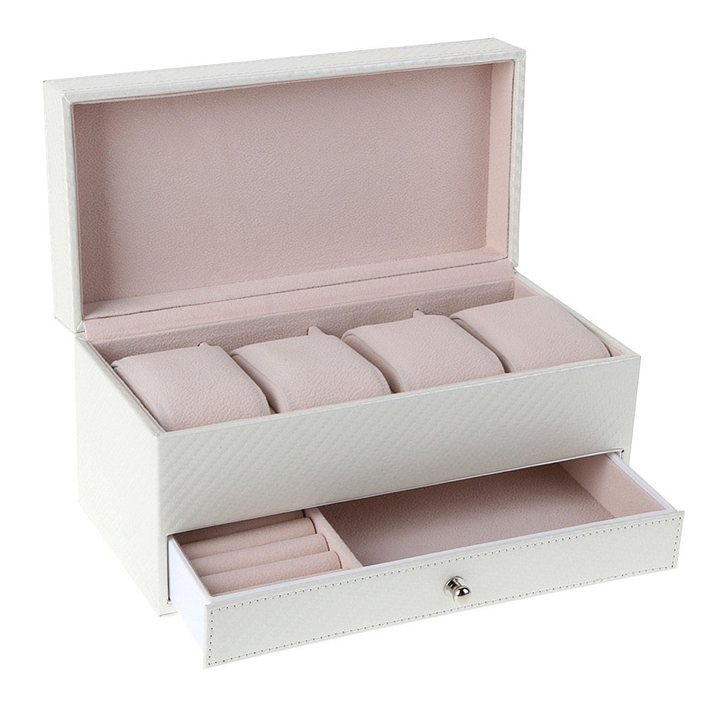 Carbon Fiber Double Jewelry Storage Watch Box