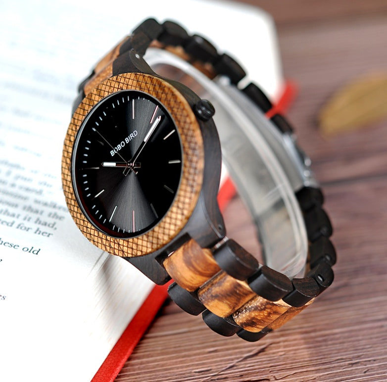 Orologio da uomo al quarzo interamente in legno, Orologio da donna al quarzo interamente in legno, Orologio da ragazzi al quarzo interamente in legno