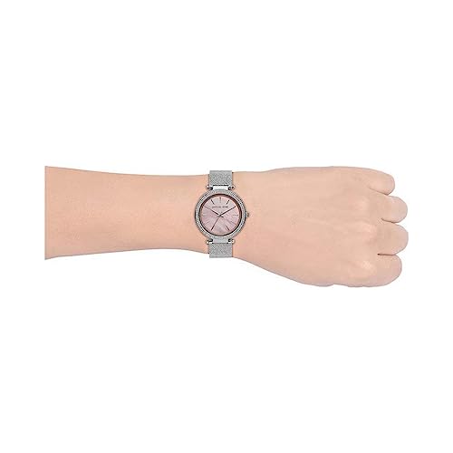 Michael Kors Orologio Darci per donna, Movimento al quarzo a tre lancette in tonalità argento con cinturino in acciaio inossidabile