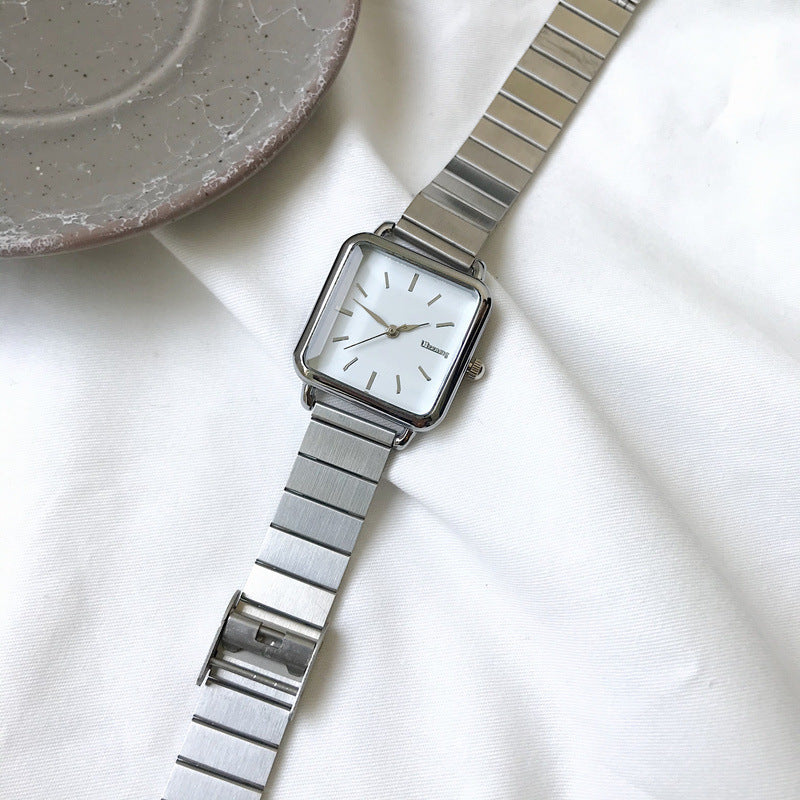 Internet celebrity INS literary retro small fresh Japanese and Korean style square plate versatile simple temperament student watch female watch