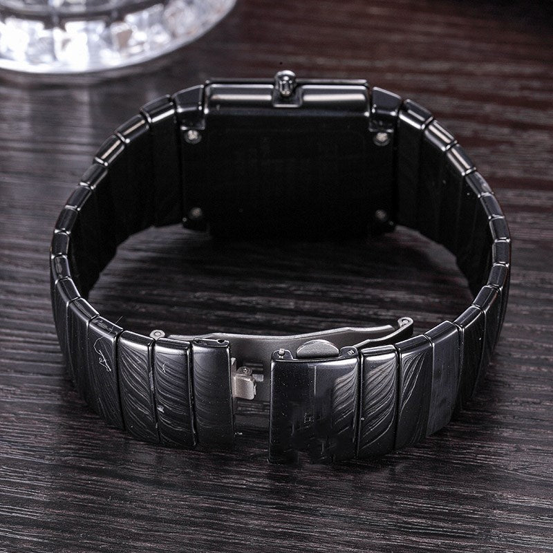 Men's ceramic quartz watch