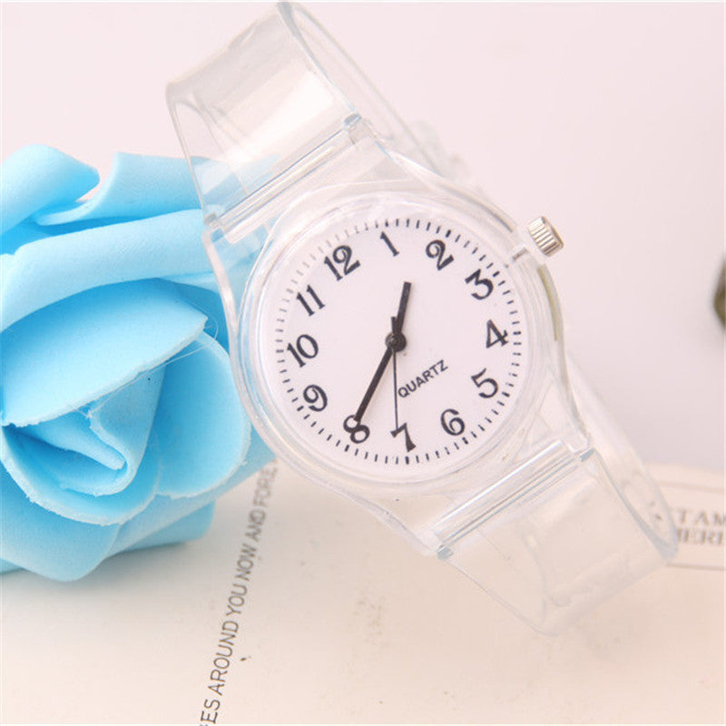 Plastic Transparent PVC Watch Small Watch Ladies