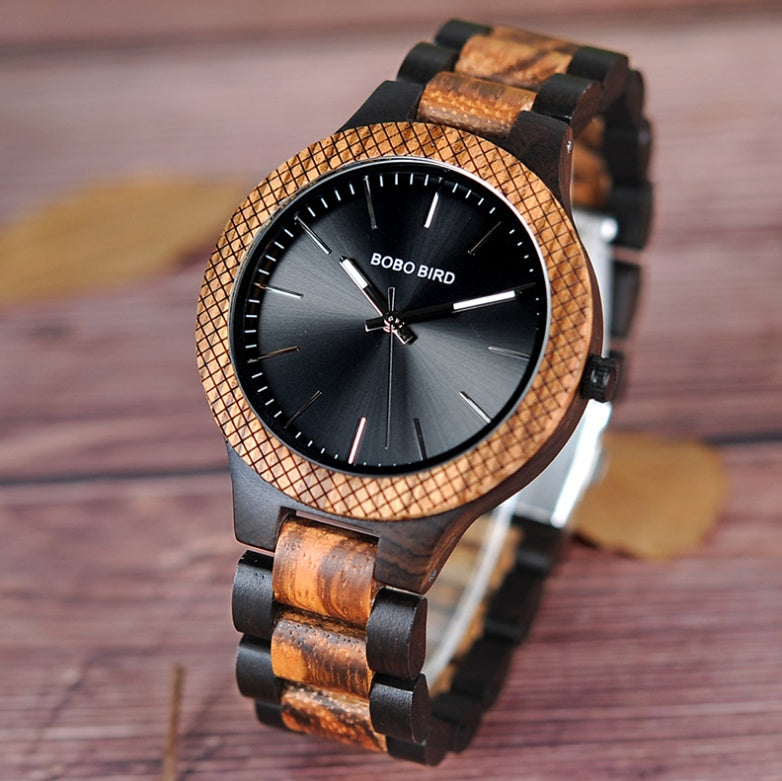 Orologio da uomo al quarzo interamente in legno, Orologio da donna al quarzo interamente in legno, Orologio da ragazzi al quarzo interamente in legno