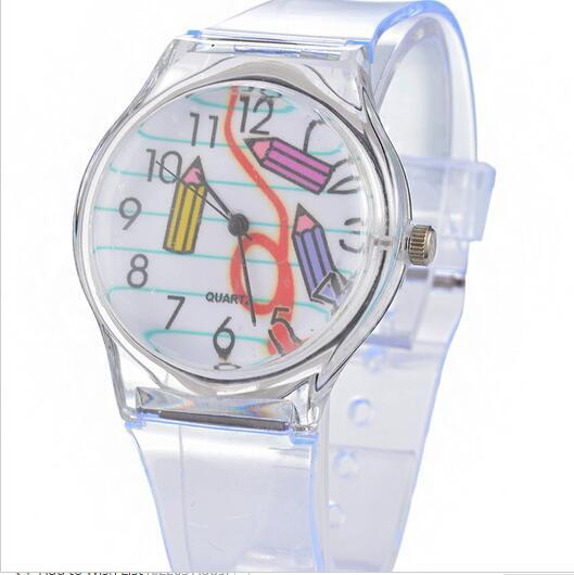 Plastic Transparent PVC Watch Small Watch Ladies
