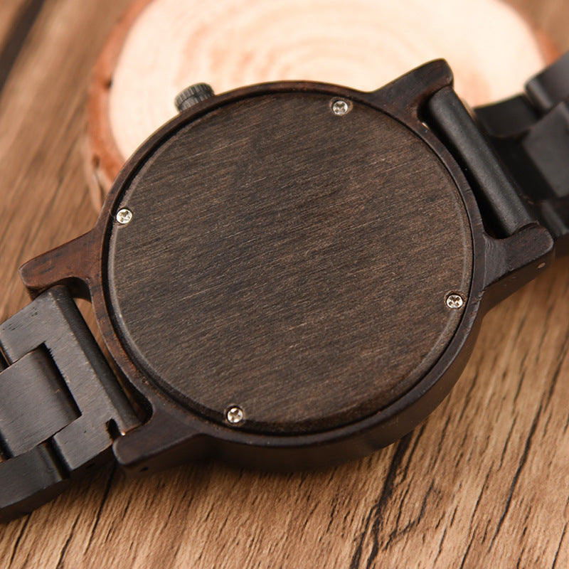 Ebony wood men's watch personality