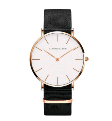 36mm ladies simple watch waterproof Korean white belt student watch