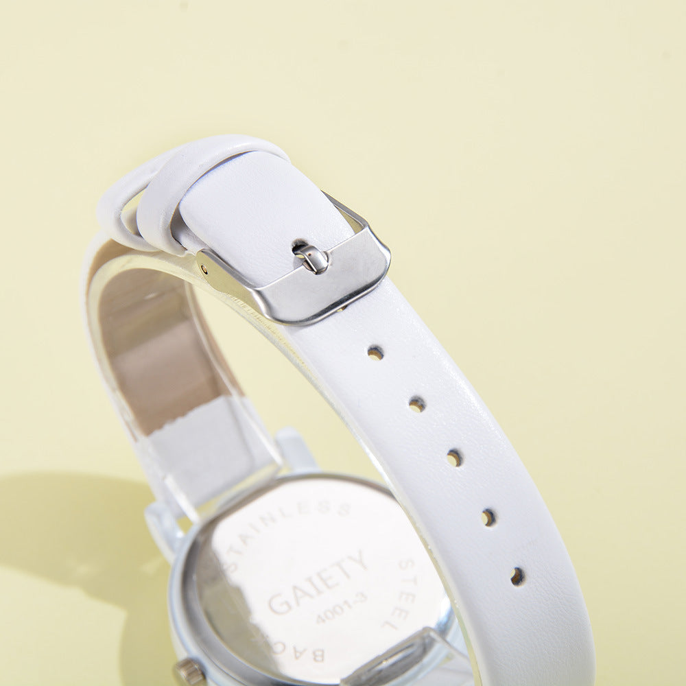 Korean girls watch popular smalland elegant clover pattern with diamond mirror time scale wholesale