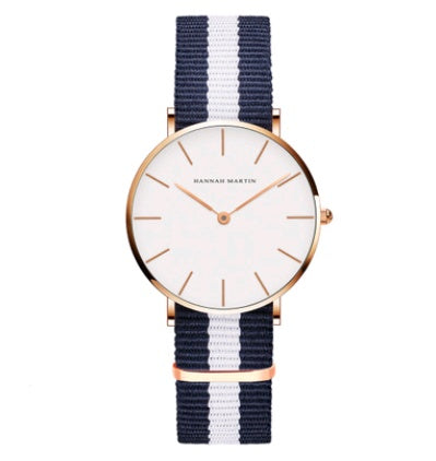 36mm ladies simple watch waterproof Korean white belt student watch