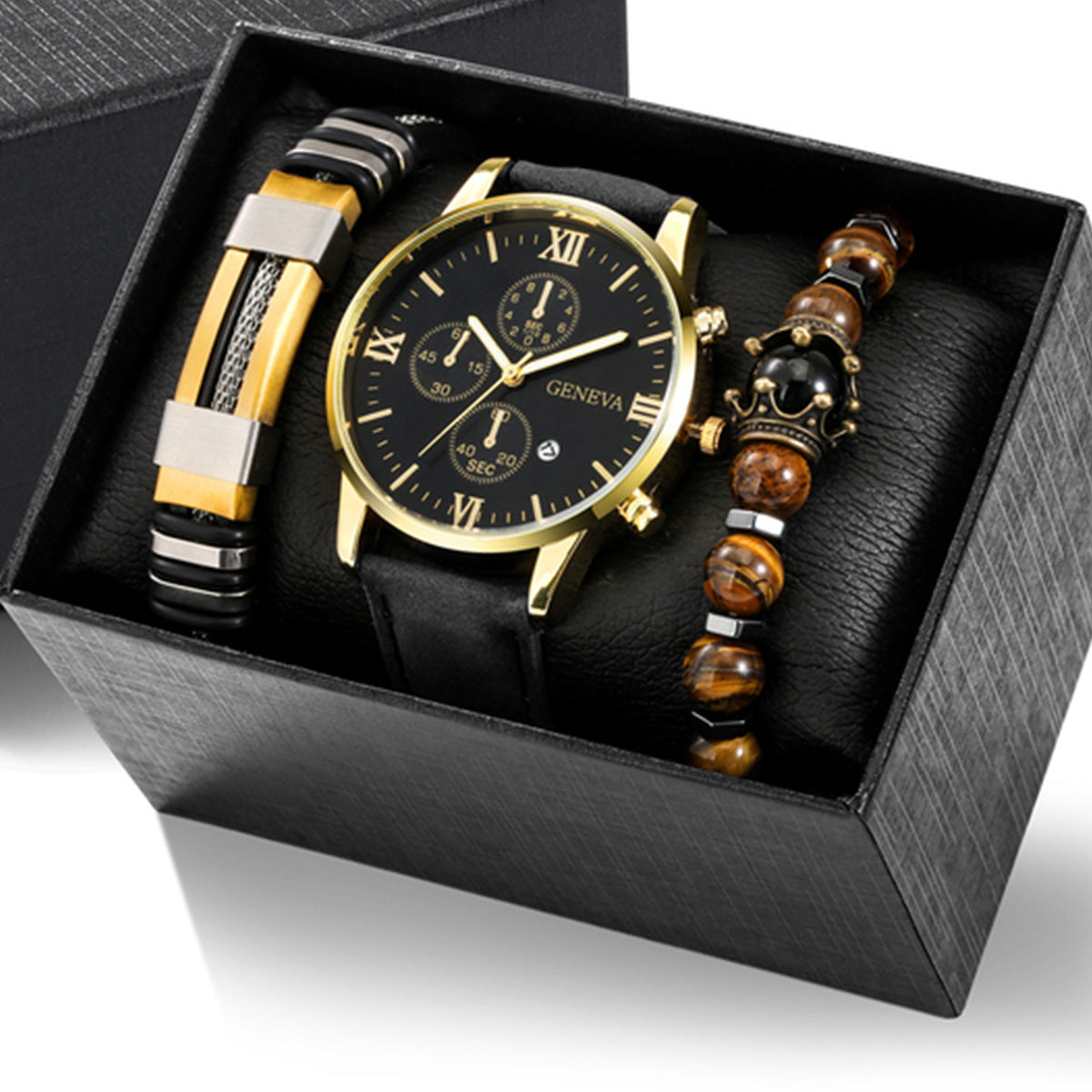 Fashion Casual Men's Watch Bracelet Set