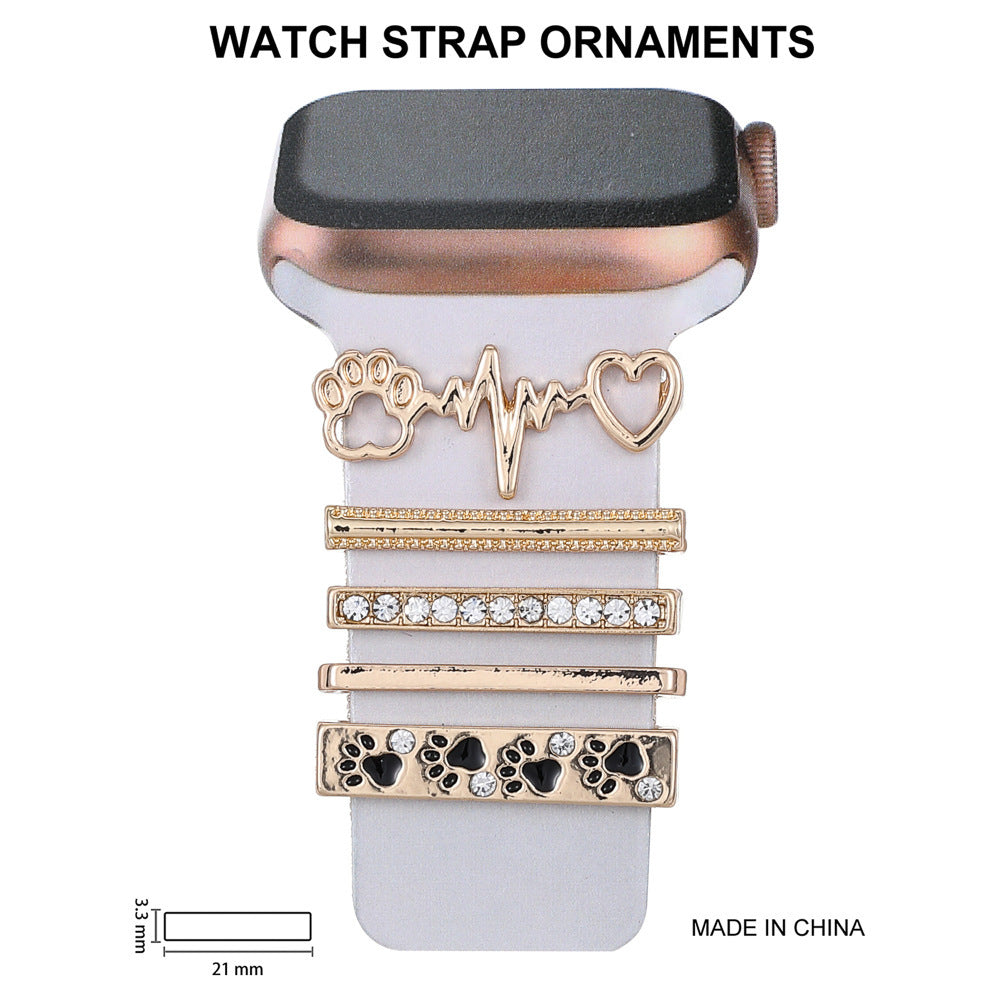 Letter Hand Silicone Watch Decorative Ring