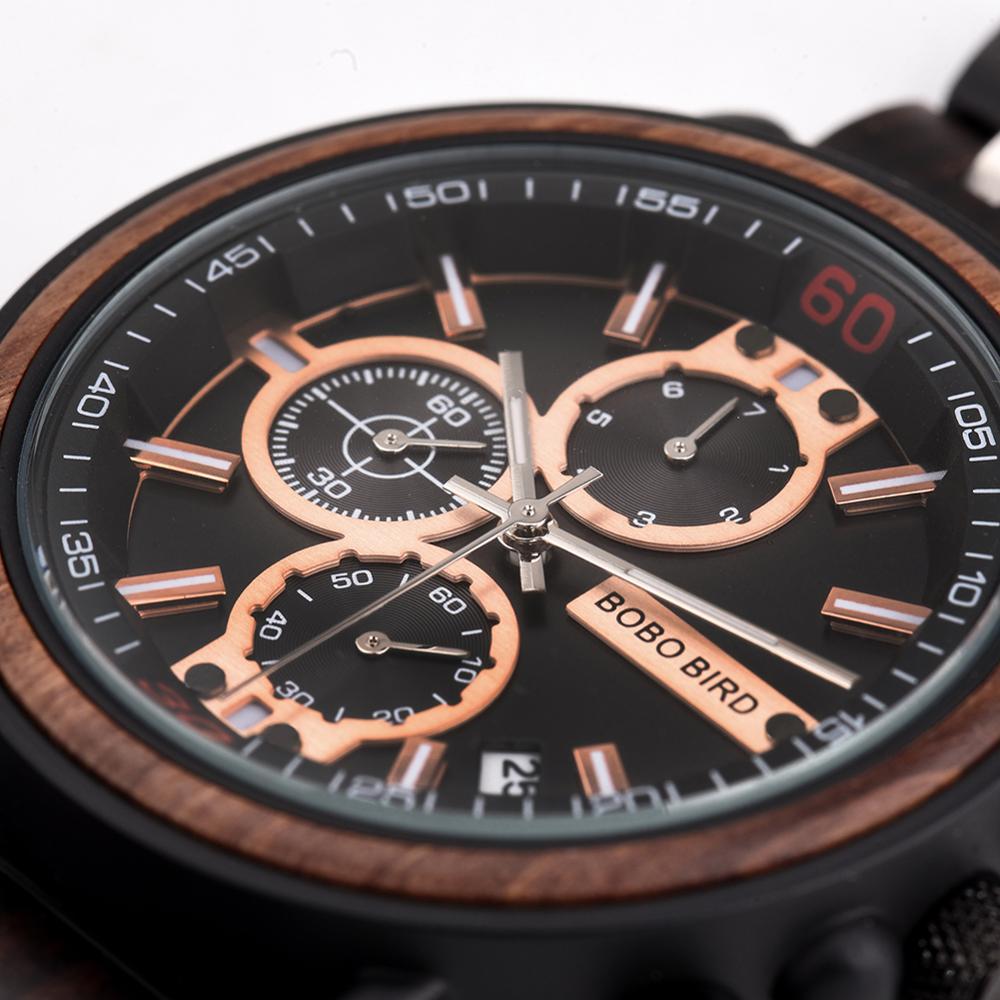 Multifunctional solid wood watch