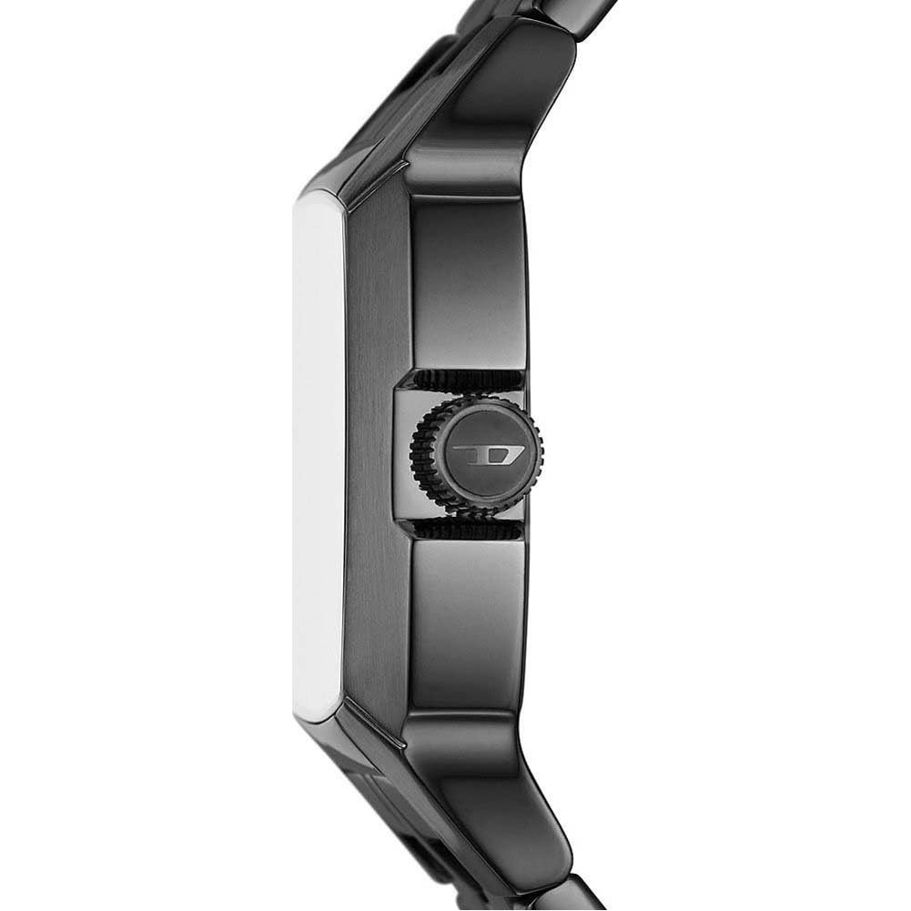 Diesel Orologio Cliffhanger da uomo, Movimento al quarzo a tre lancette con Cinturino in silicone, acciaio inox o pelle