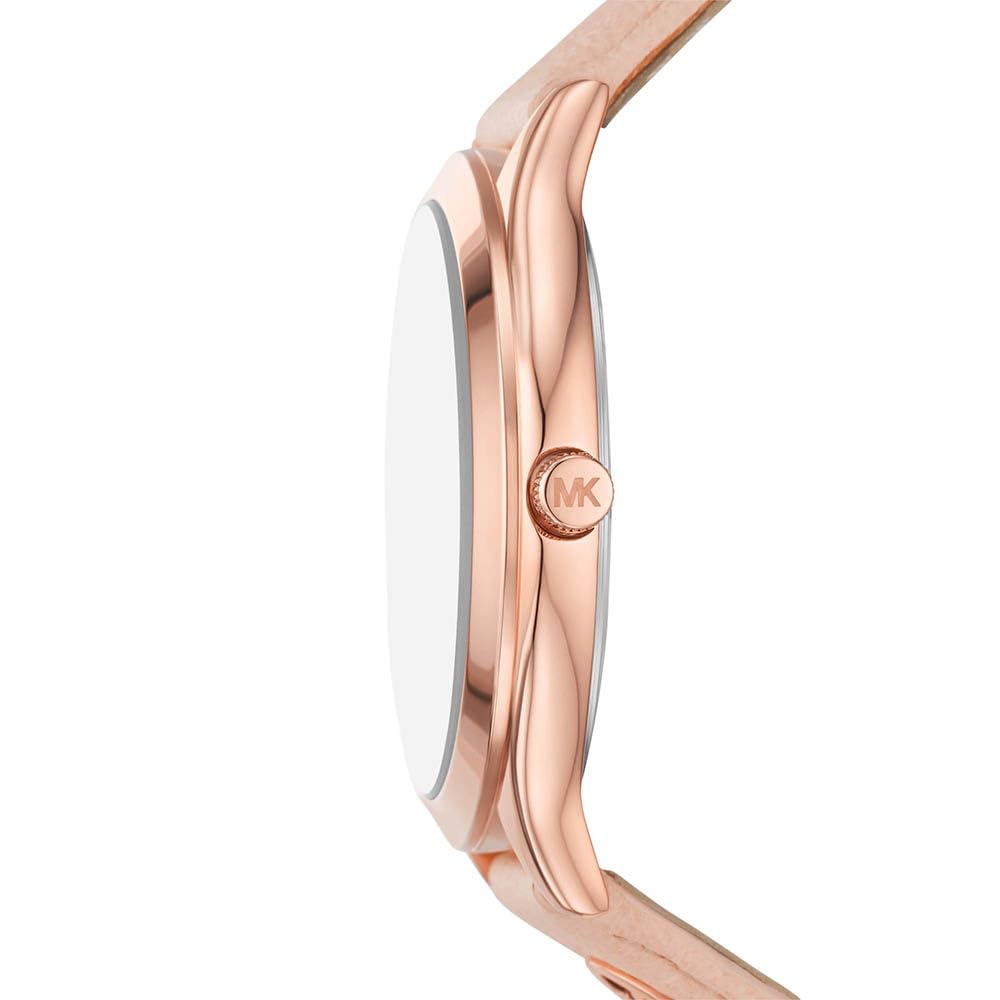 Michael Kors Orologio Slim Runway da donna, movimento al quarzo a tre lancette da 38 mm con cinturino in pelle