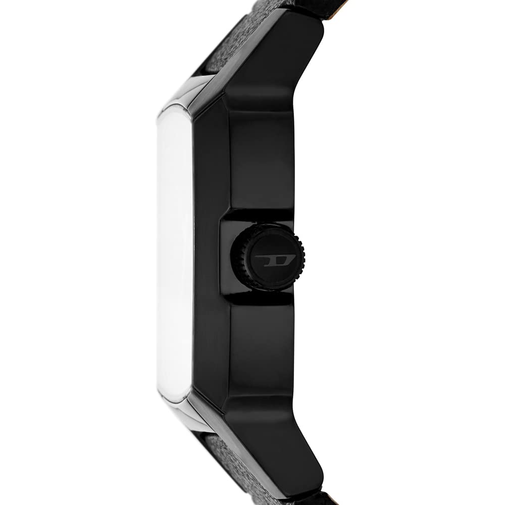 Diesel Orologio Cliffhanger da uomo, Movimento al quarzo a tre lancette con Cinturino in silicone, acciaio inox o pelle