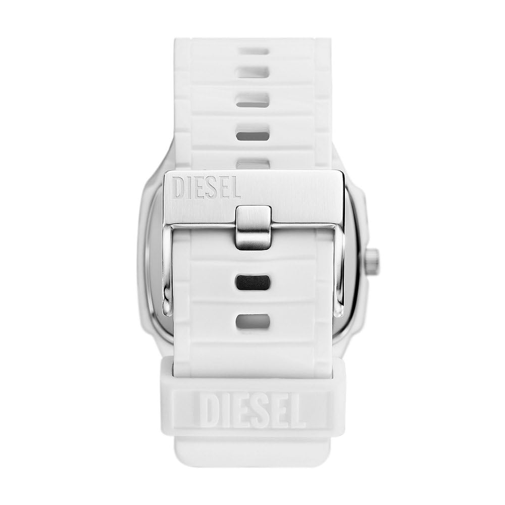 Diesel Orologio Cliffhanger da uomo, Movimento al quarzo a tre lancette con Cinturino in silicone, acciaio inox o pelle