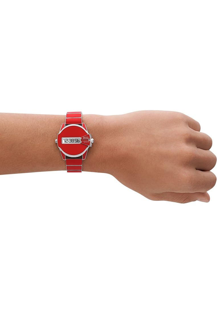 Diesel Orologio Baby Chief da uomo, movimento digitale con Cinturino in alluminio o acciaio inossidabile