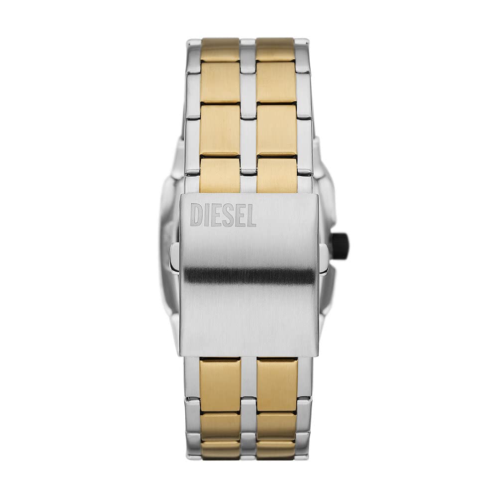 Diesel Orologio Cliffhanger da uomo, Movimento al quarzo a tre lancette con Cinturino in silicone, acciaio inox o pelle