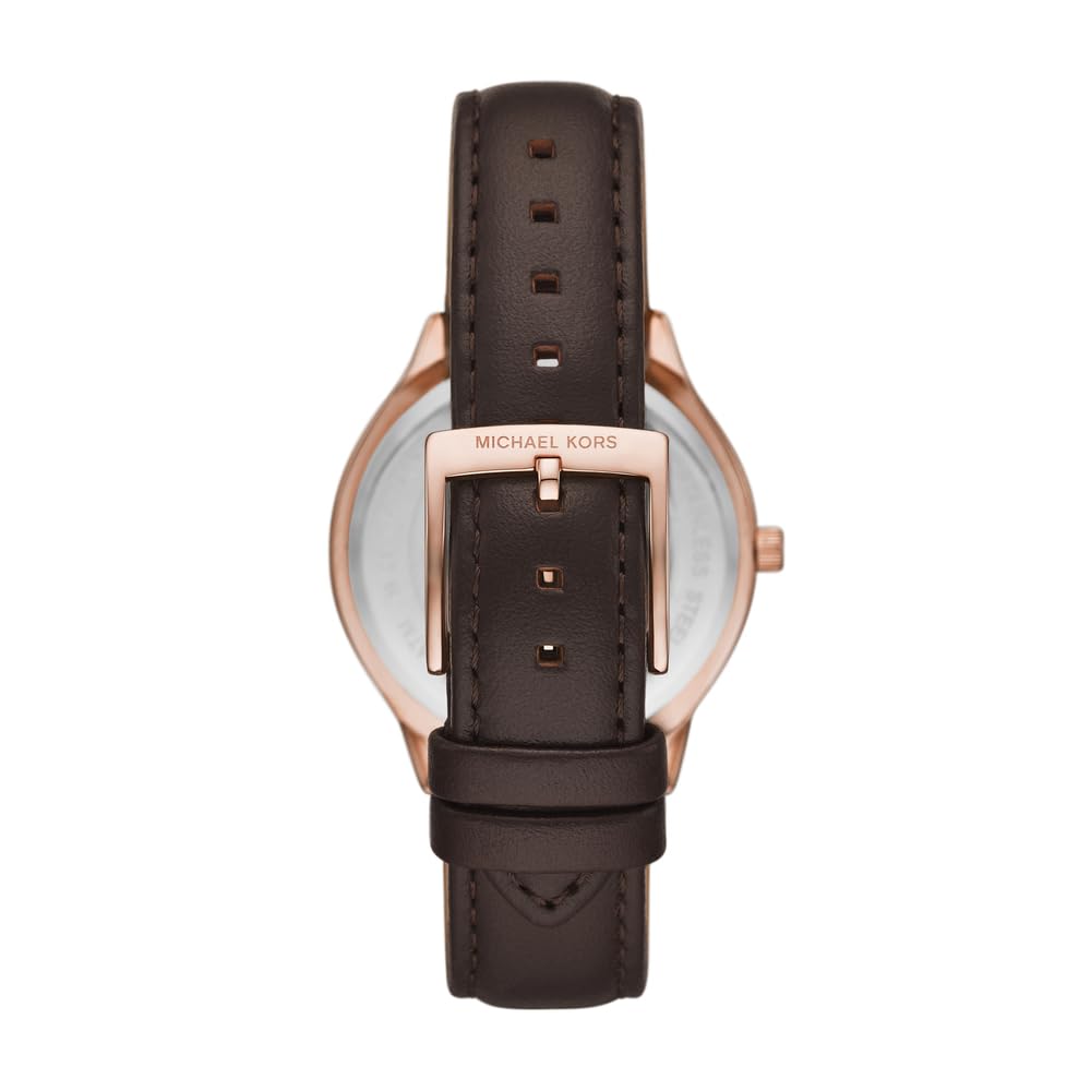 Michael Kors Orologio Slim Runway da donna, movimento al quarzo a tre lancette da 38 mm con cinturino in pelle